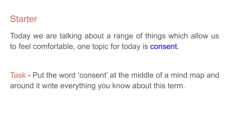 Consent and Personal Space Lesson