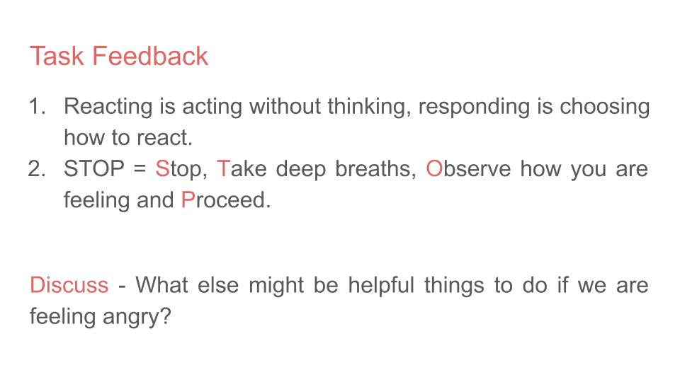 Healthy Coping Strategies Lesson