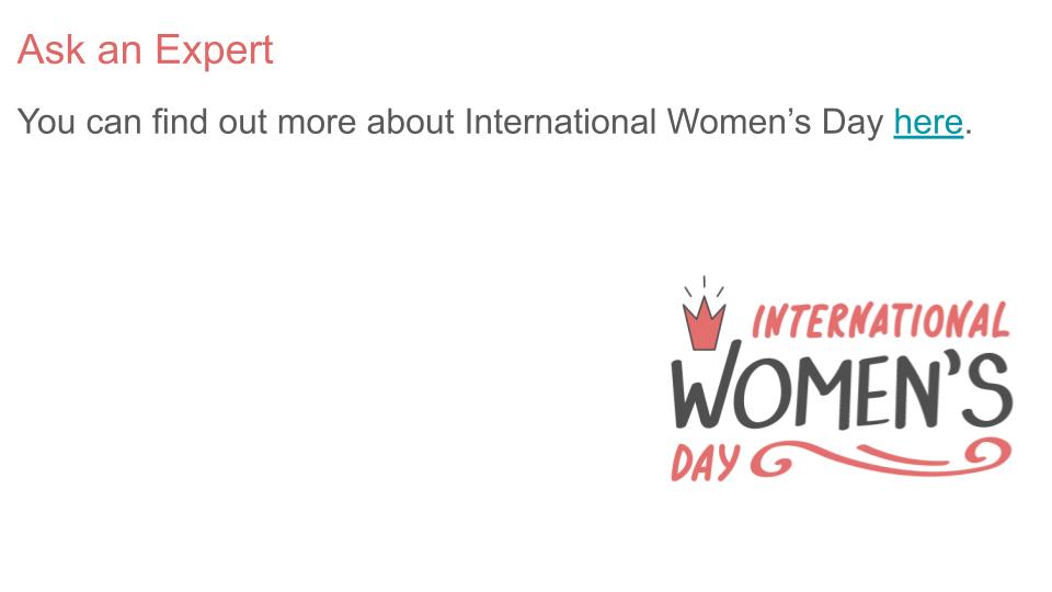 International Women's Day Lesson or Tutorial