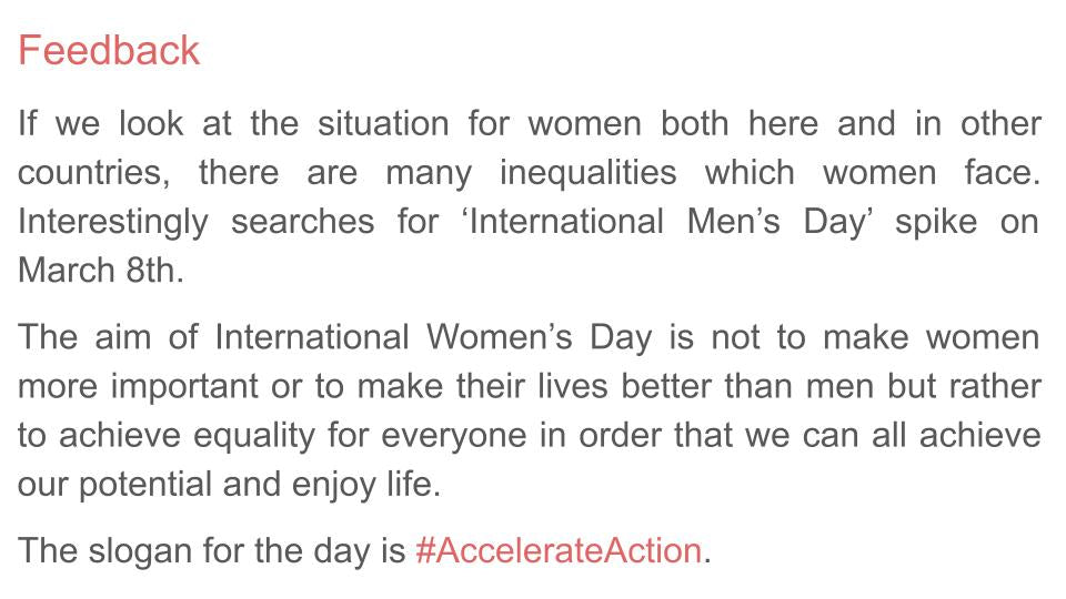 International Women's Day Lesson or Tutorial