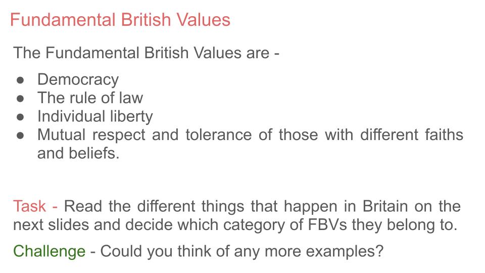 fundamental british values form time / tutor time resource. free
