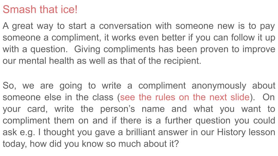 Introduction to PSHE & Icebreakers Lesson