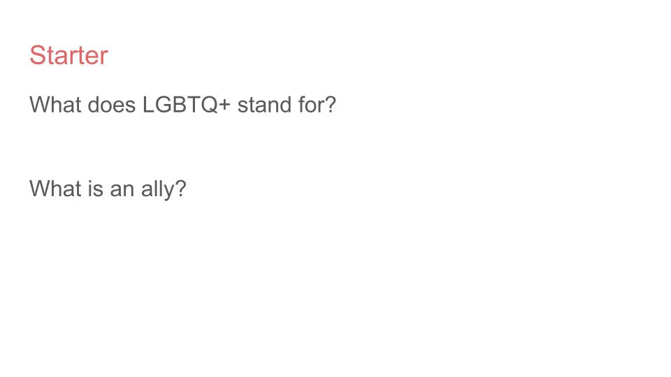 LGBTQ+ and allies tutor time / form time PSHE lesson resource cover ks3 ks4