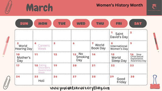 March Awareness Day / Events Calendar