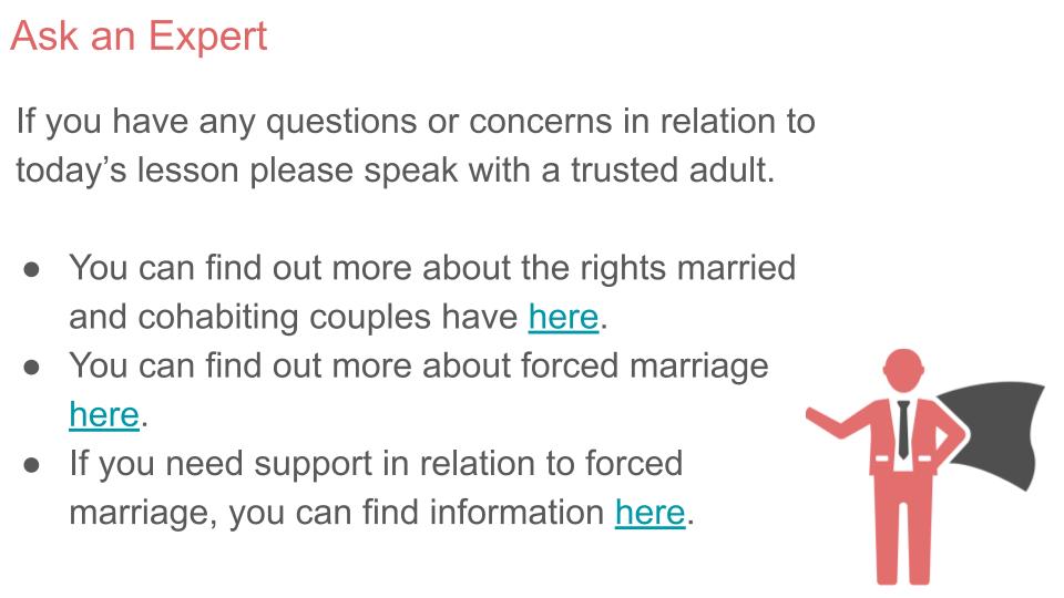 marriage civil partnership pshe rshe lesson resource ks3 support