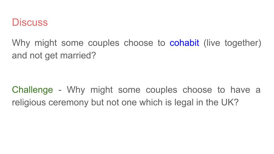 cohabit pshe rshe religion lesson resource