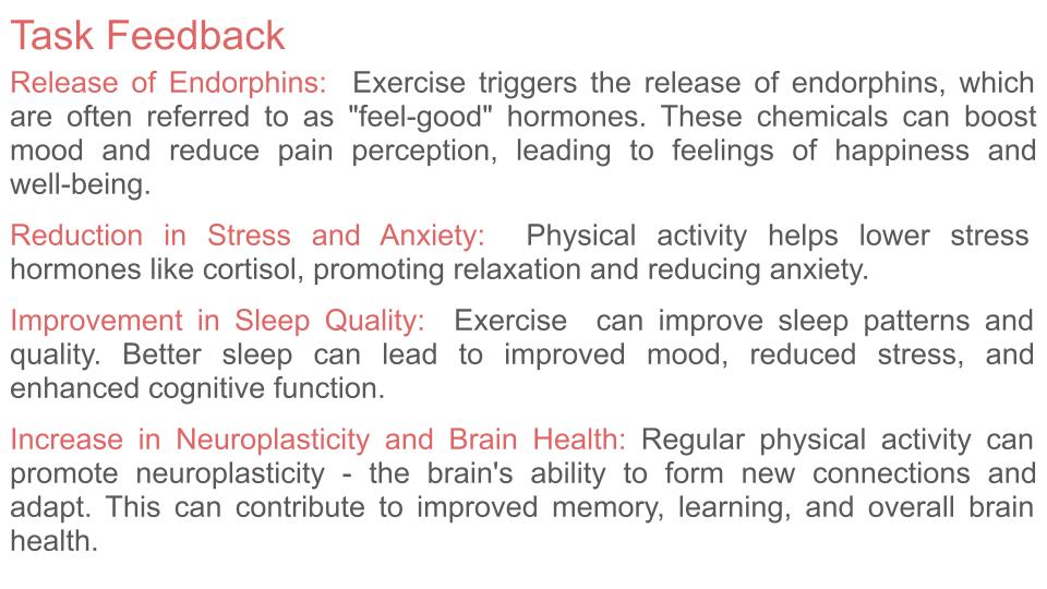 Mental Health and Movement