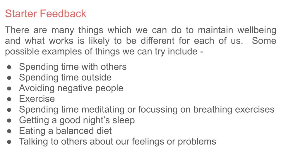 Mental Health and Movement