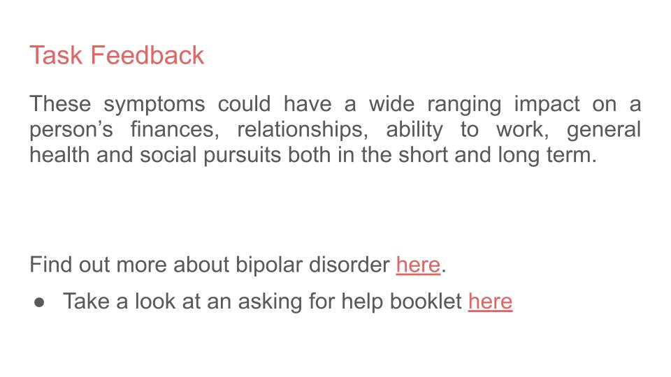 Mental Health Lesson