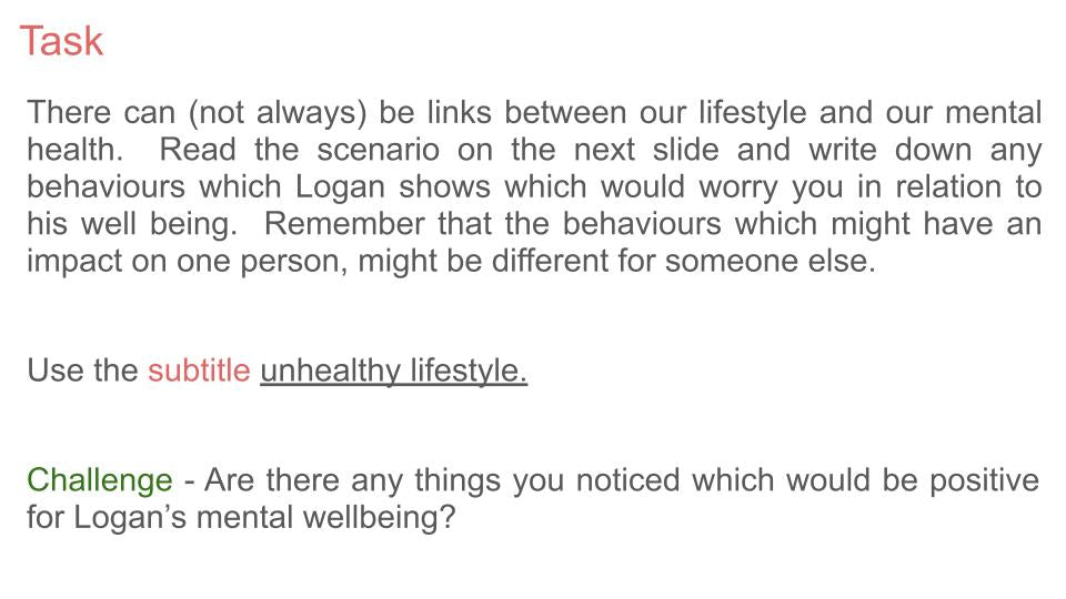Mental Health Lesson