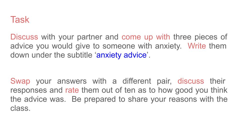 Mental Health Lesson