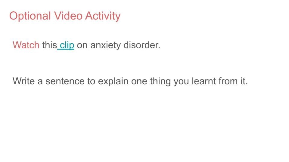 Mental Health Lesson