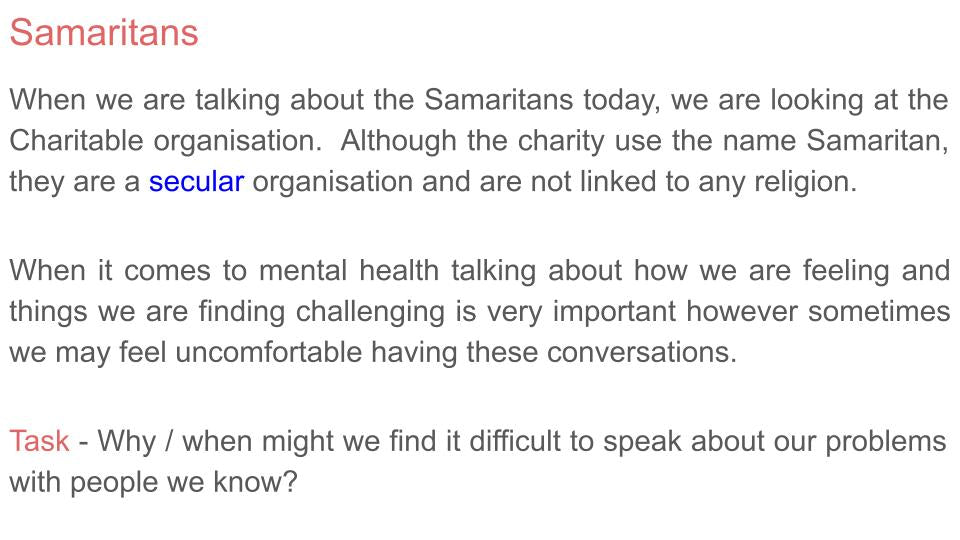 Mental Health - Samaritans