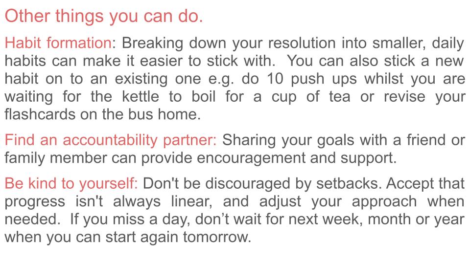 New Year's Resolutions & Goal Setting