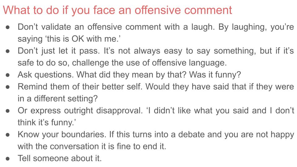Offensive Language / Bullying Lesson