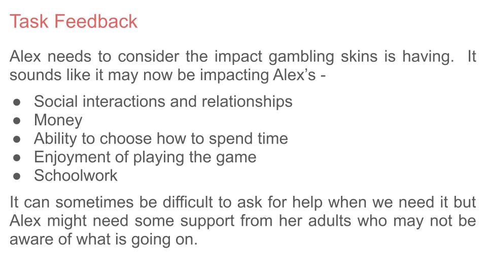 Online Gaming & Skin Gambling Lesson or Tutorials