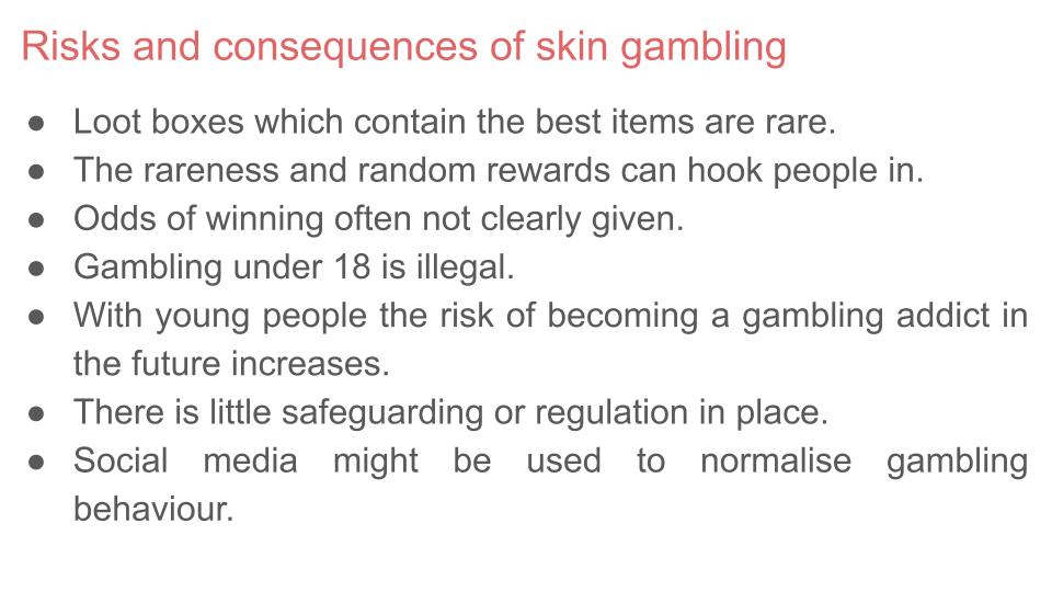 Online Gaming & Skin Gambling Lesson or Tutorials