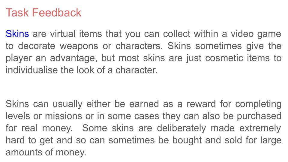 Online Gaming & Skin Gambling Lesson or Tutorials