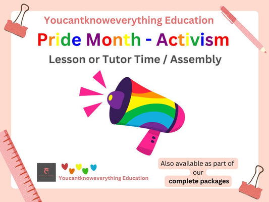 pride month activism assembly tutor time form time resource pshe lesson
