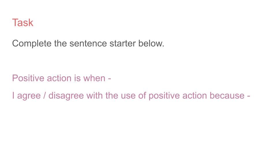 Protected Characteristics Lesson or Form Time / Assembly
