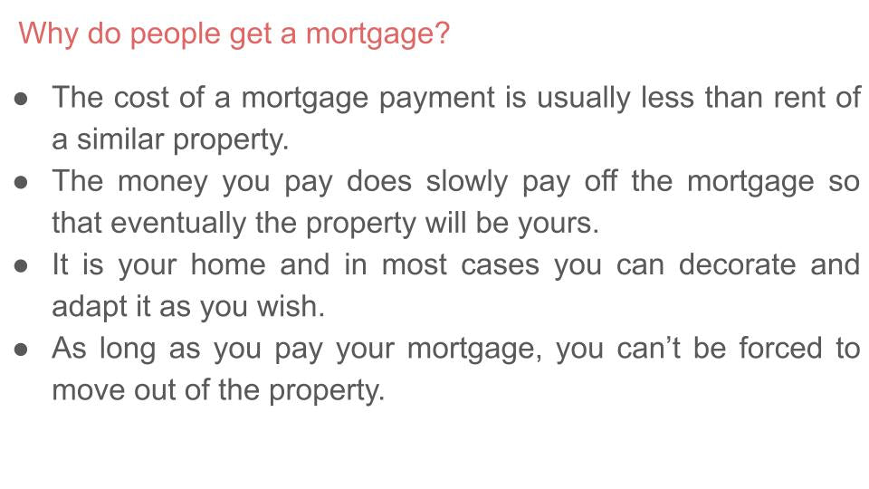 Rent and Mortgages Lesson