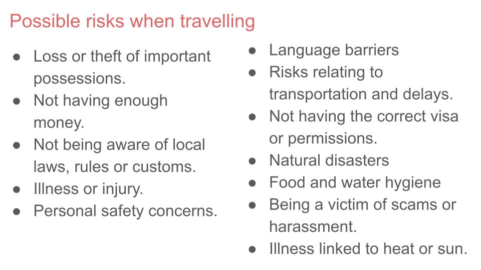 Personal Safety - Foreign Travel