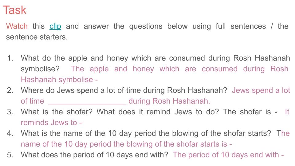 Rosh Hashanah