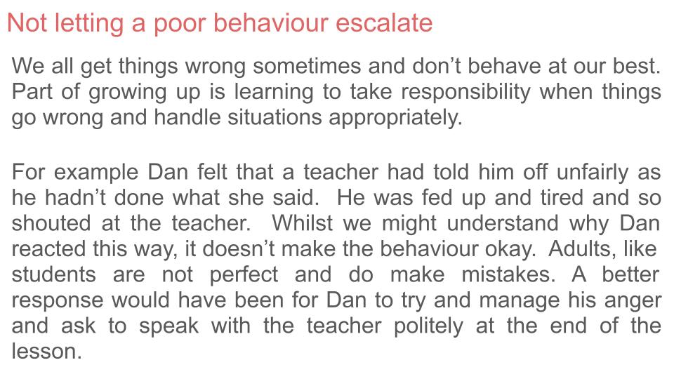 Why Good Behaviour is Important