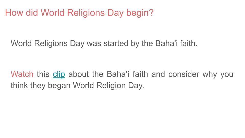 World Religions Day