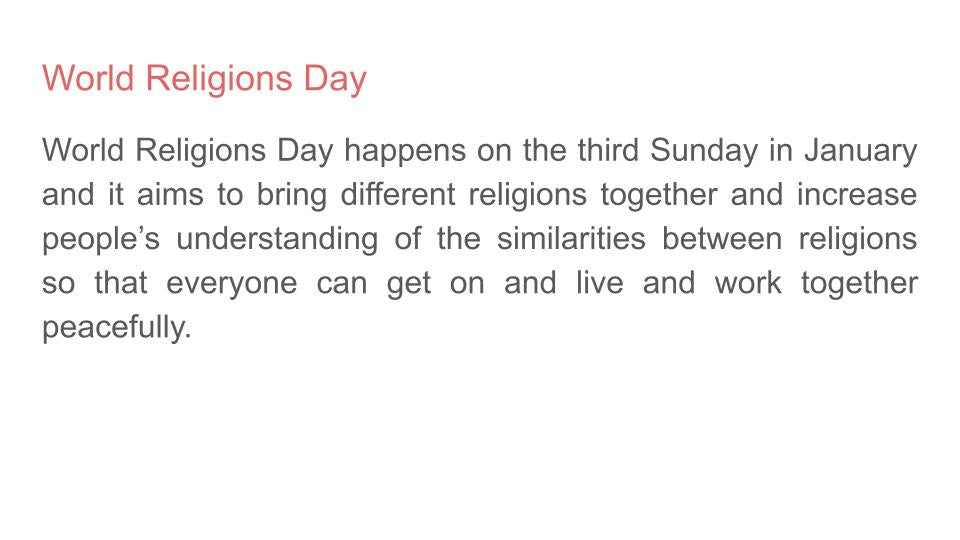 World Religions Day